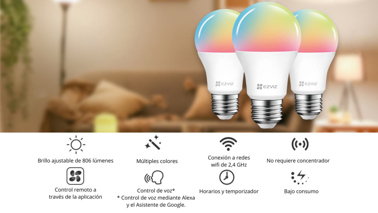 Ampolleta WIFI Inteligente 8W Full Color Ezviz