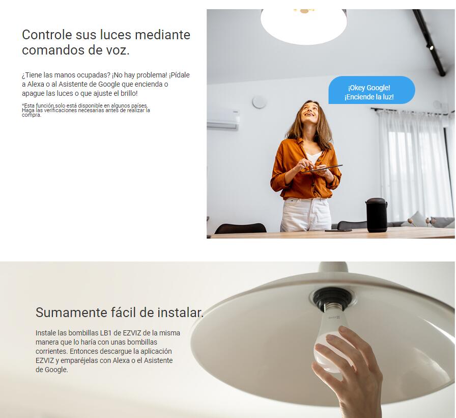 Ampolleta WIFI Inteligente 8W Blanca Ezviz