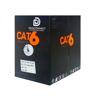 DATACONNECT Cable UTP CAT6 Interior Caja Premium UTP 305 metros 100% cobre