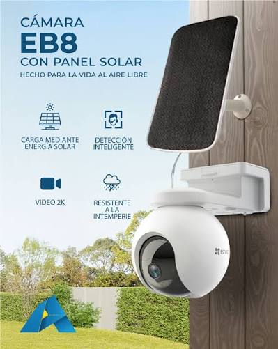 EZVIZ Camara EB8 4G 2K con Bateria + Panel Solar CS-EB8/SP-R100 3MP Tipo C
